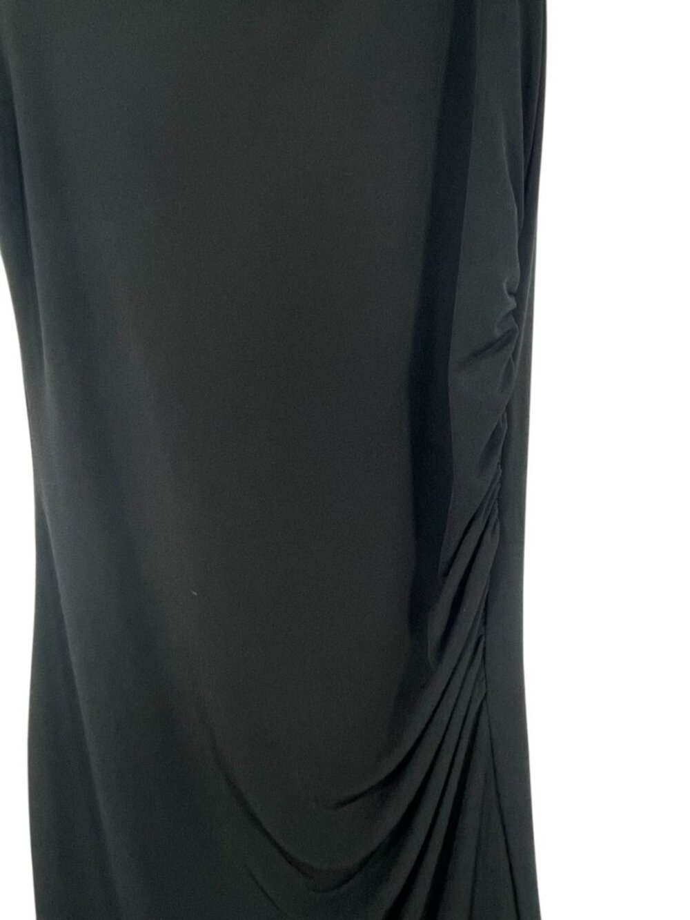 Nicole Miller New York Black Ruched Sheath Dress Sleeveless Tulip Hem M - Picture 5 of 10